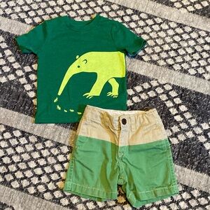 Baby Gap Matching 2-Piece Set - Ant Eater Shirt & Shorts - Size: 12-18M